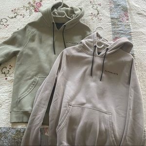 Set of 2 Alphalete Hoodies - Matcha & Rose